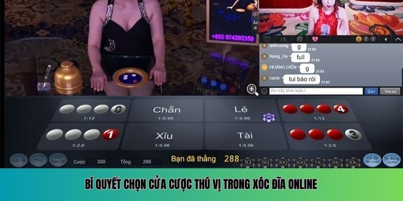Bí quyết chọn cửa cược thú vị trong xóc đĩa online